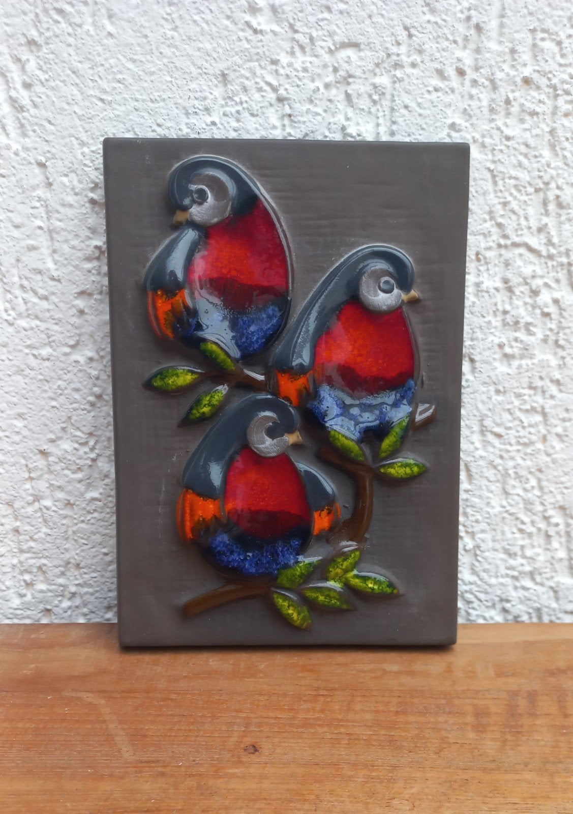 Vintage wanddecoratie. Zweeds. Bertil Johansson. Vogels, Ophalen of Verzenden