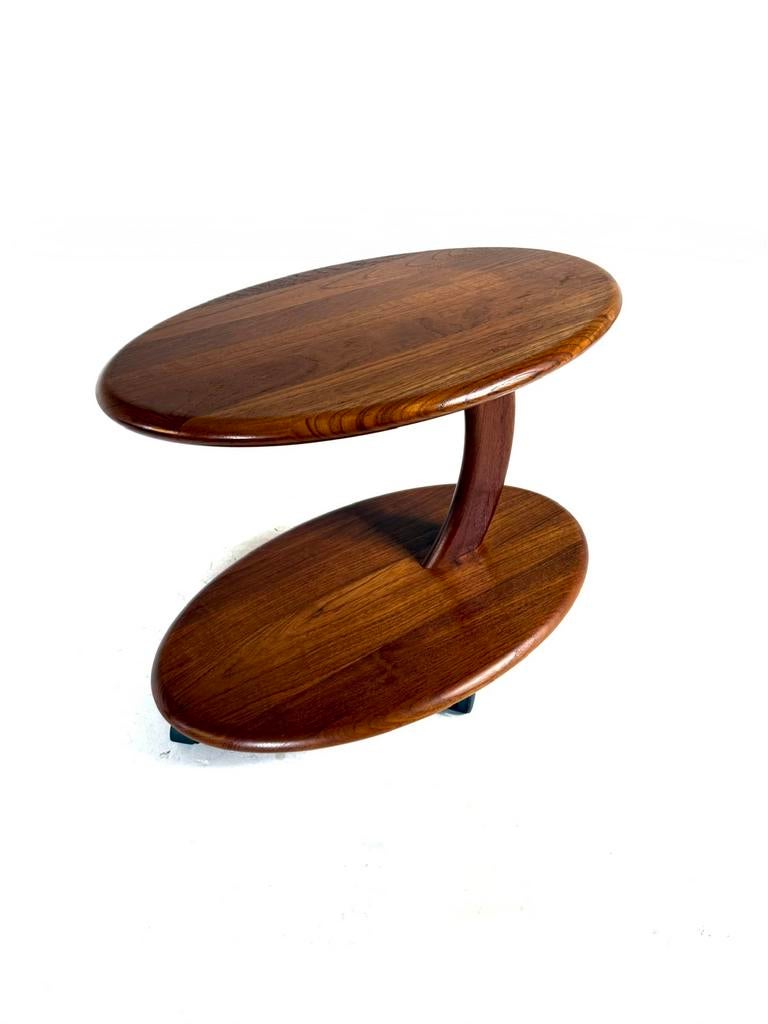 Vintage Deense teakhouten trolley ‘80, Minder dan 50 cm, Gebruikt, 50 tot 100 cm, Teakhout