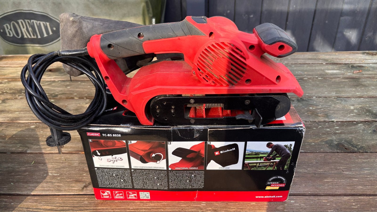 Einhell Bandschuurmachine TC-BS 8038 - Zo goed als nieuw, Ophalen, Zo goed als nieuw, Minder dan 600 watt, Bandschuurmachine