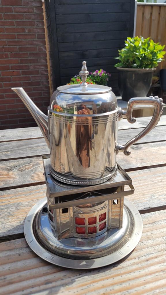 Metalen theepot Daalderop, Bredemeijer theelicht, Antiek en Kunst, Ophalen of Verzenden