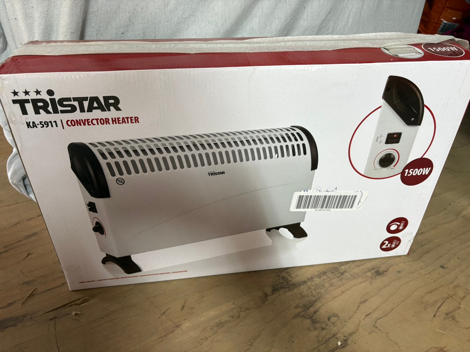 Tristar KA5911 convectorkachel 1500 Watt, Ophalen of Verzenden, Zo goed als nieuw, Elektrisch, Overige soorten