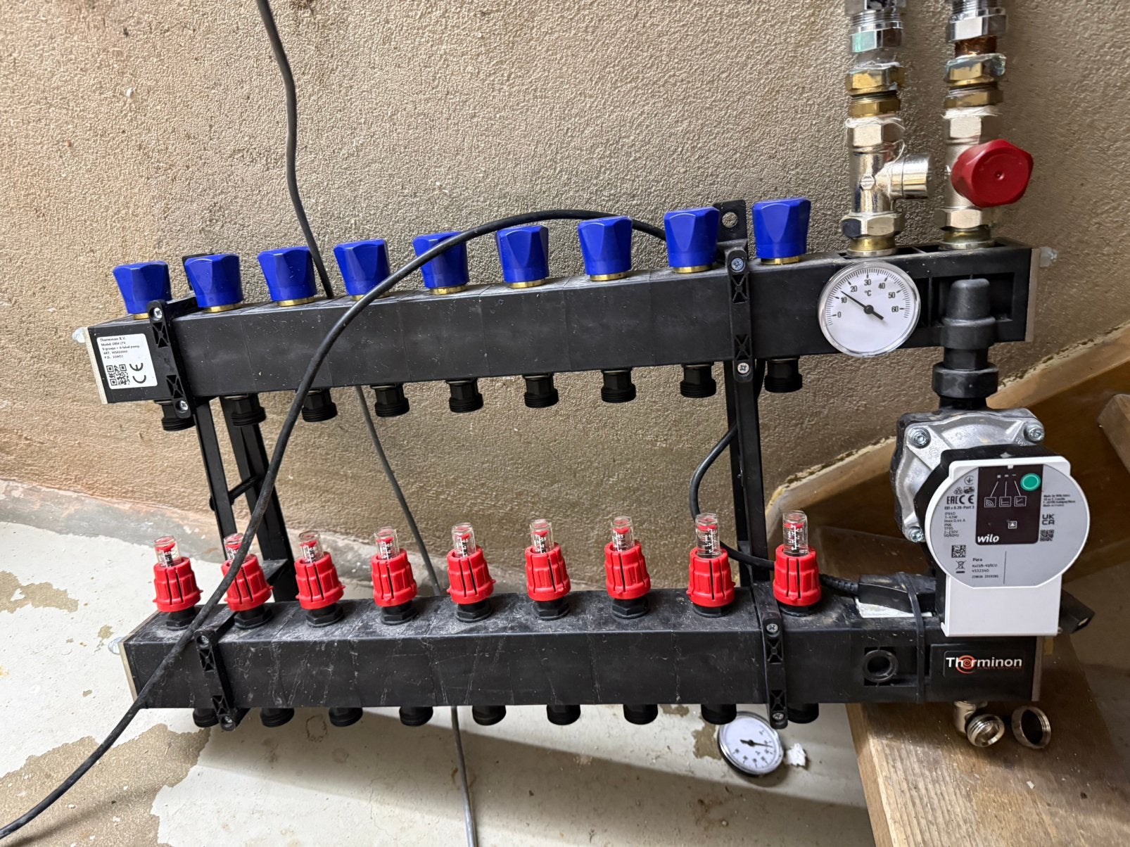 9 groeps Vloerverwarming verdeler therminon B.V., Doe-het-zelf en Verbouw, Ophalen, Minder dan 60 cm, Overige typen, Minder dan 30 cm