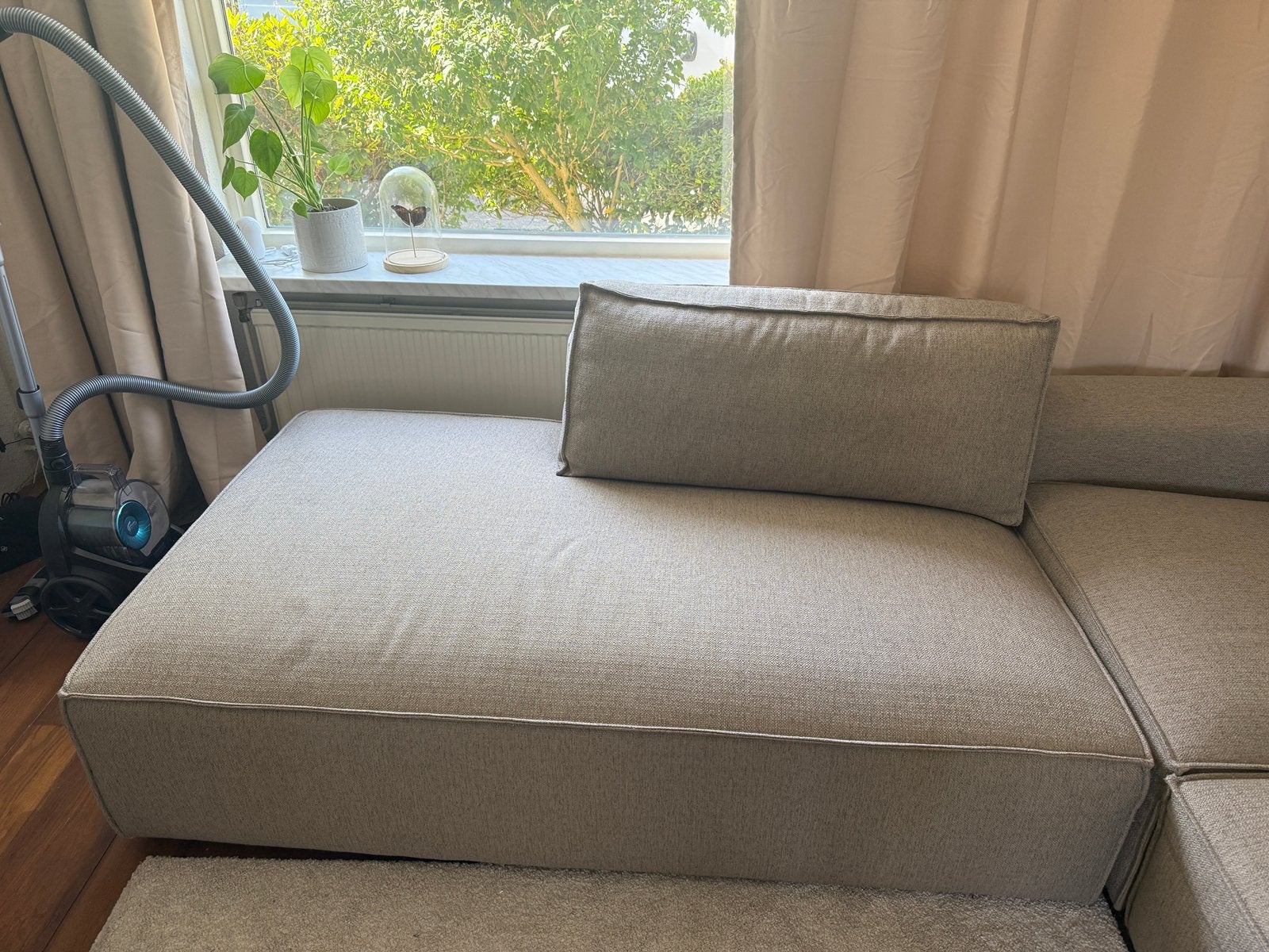 James lounge bank karwei taupe, Ophalen, Zo goed als nieuw, Tweepersoons
