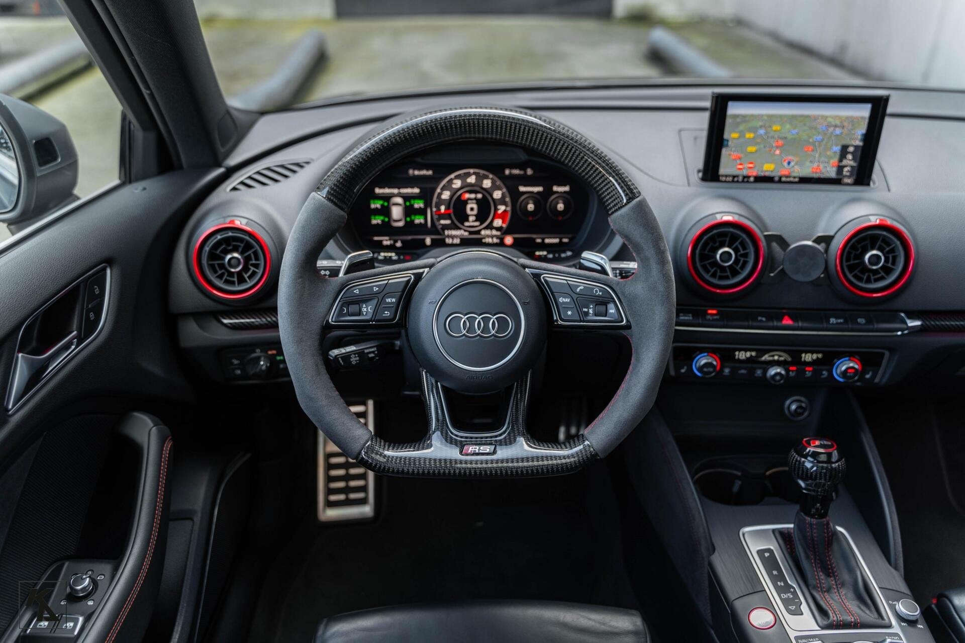 Audi RS3 2.5 TFSI RS3 | 2018 Quattro | DAZA Carbon KW V3, Automaat, Gebruikt, RS3, Leder