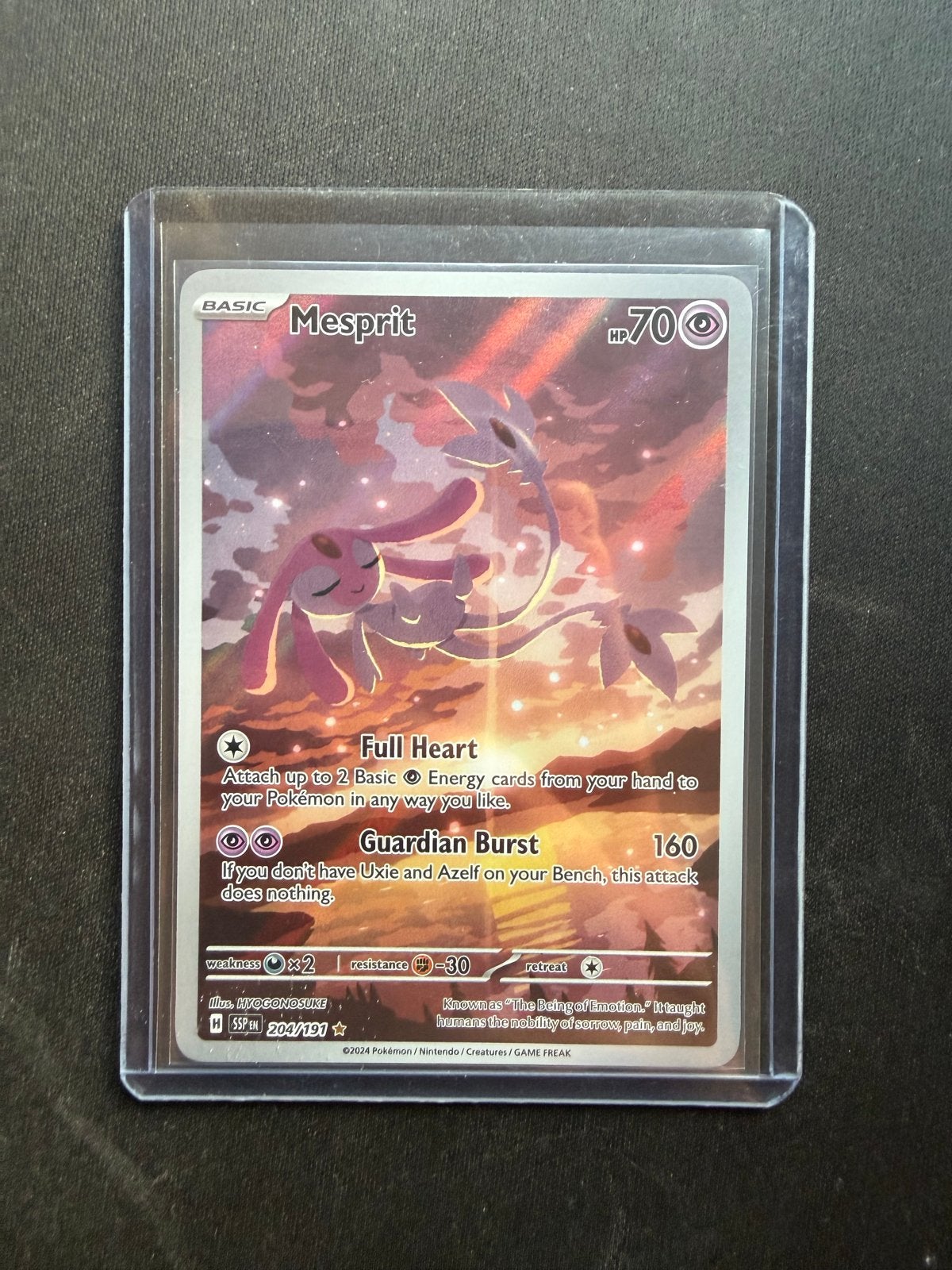 Mesprit 204/191, Hobby en Vrije tijd, Ophalen of Verzenden, Zo goed als nieuw, Losse kaart, Foil