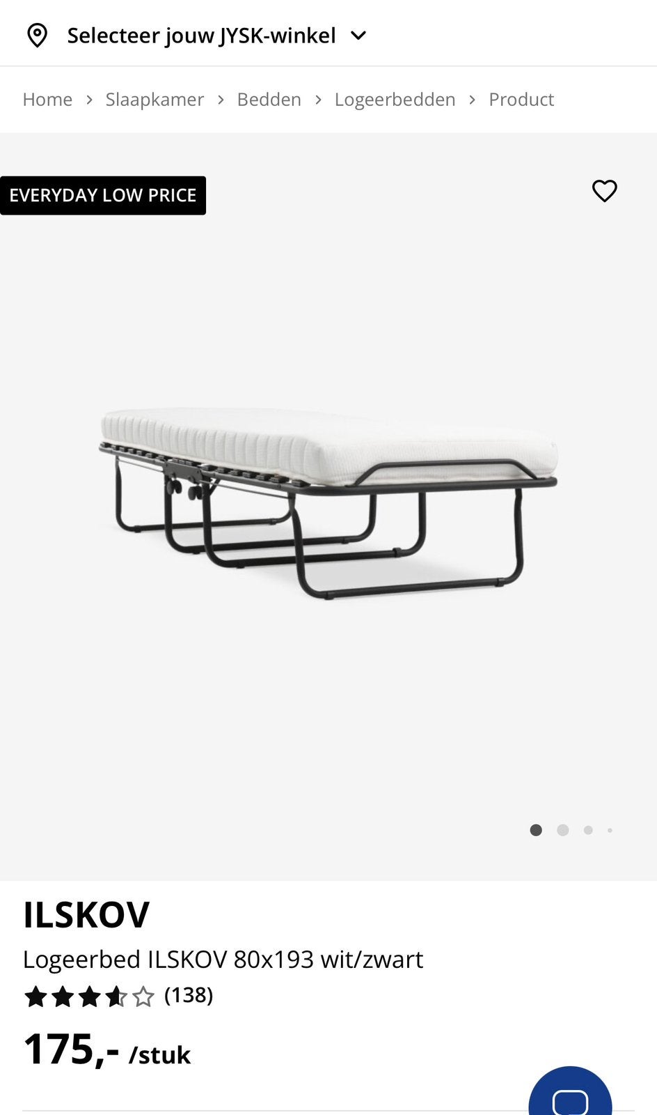 Opklapbare logeerbed, Huis en Inrichting, Ophalen, Eenpersoons, 190 cm of minder, Zo goed als nieuw