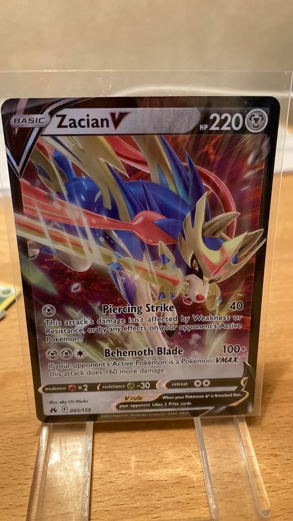 Pokemon Zacian V 59/159 Crown Zenith 3,00 euro, Ophalen of Verzenden, Zo goed als nieuw