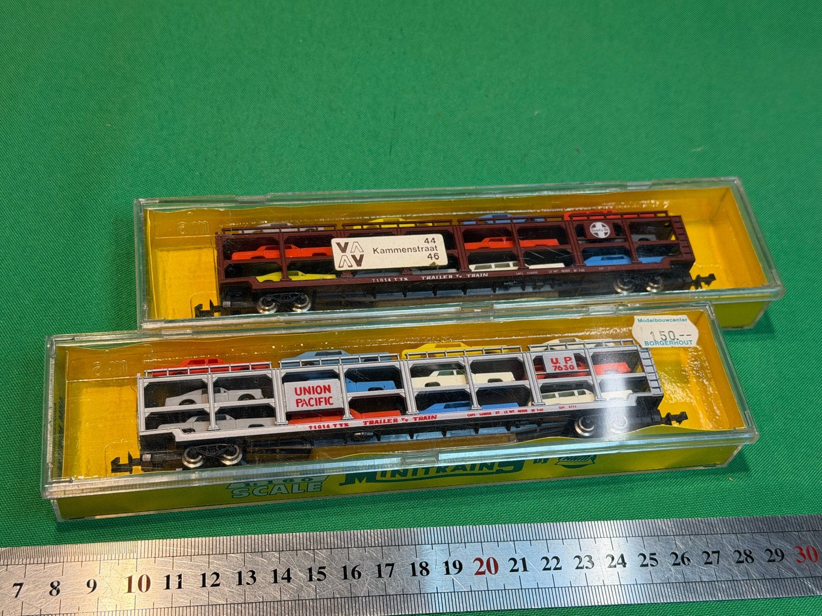 AHM Minitrains N-schaal autotransporters (2 stuks), Overige merken, Gelijkstroom, Wagon, Ophalen of Verzenden