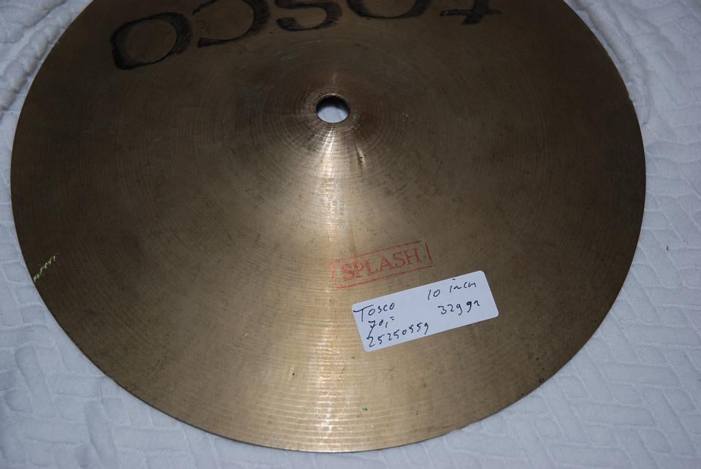 Tosco splash bekken 329gr. 10 inch  <25250559>, Gebruikt, ., Tosco, Drums of Percussie