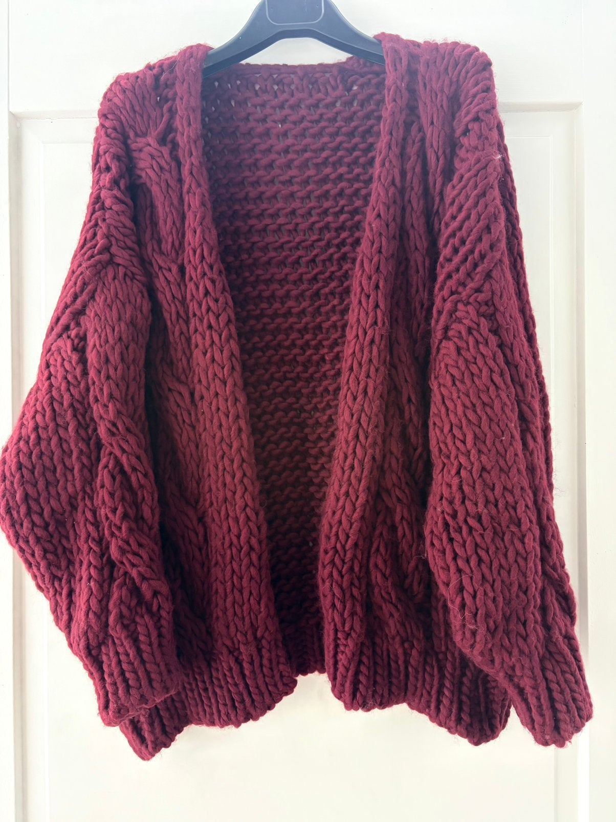 MADE IN ITALY dik grof gebreid vest bordeaux mt TU, Made in Italy, -, Verzenden, Nieuw