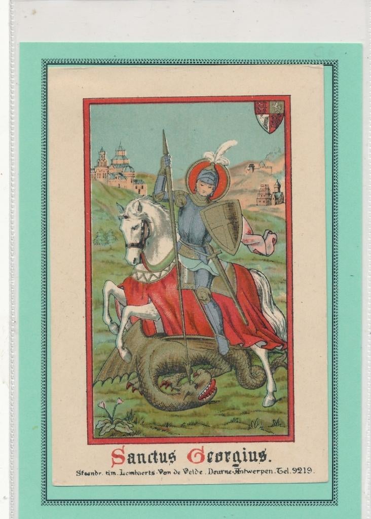 oud steendruk devotieprentje H. Gregorius, Ophalen of Verzenden, Zo goed als nieuw, Kaart of Prent, Christendom | Katholiek