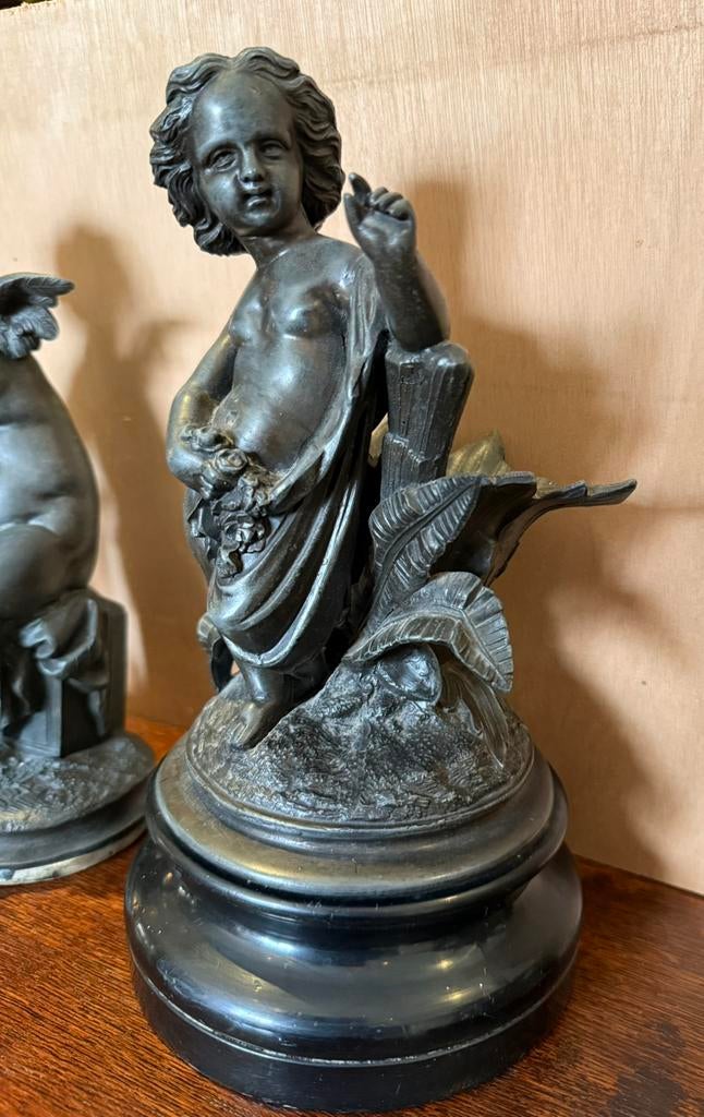 ‘Fraai gedetailleerd beeldje van een putti, Antiek en Kunst, Ophalen of Verzenden