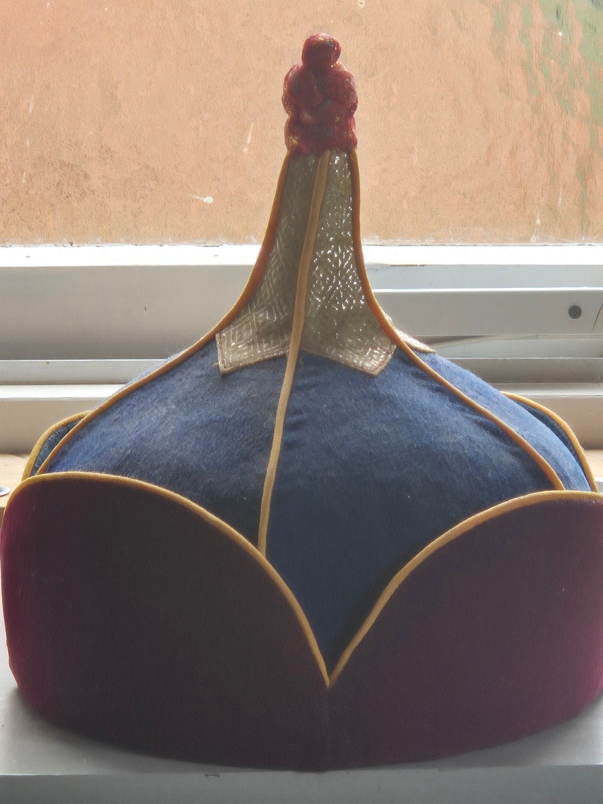 Authentieke Mongoolse herenhoed, Ophalen of Verzenden, Zo goed als nieuw, One size fits all, Hoed