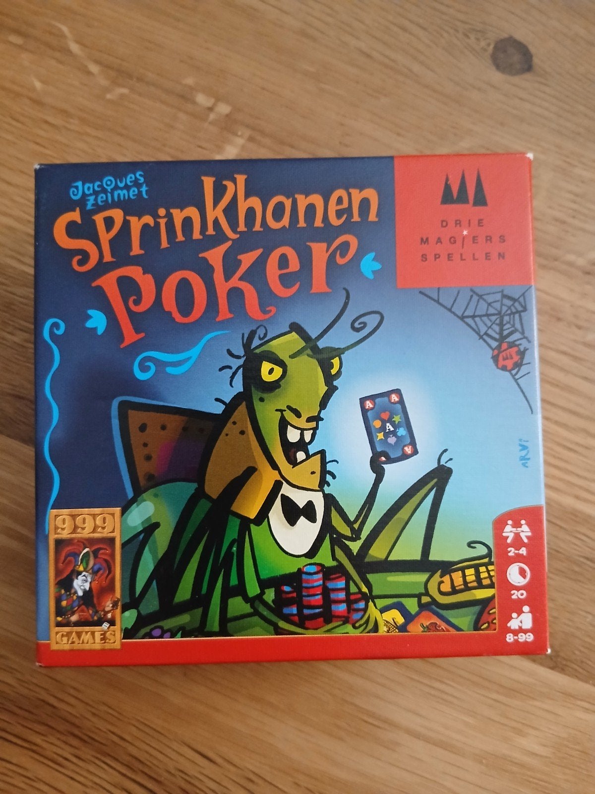 Nieuw spel Sprinkhanen Poker, Drie of vier spelers, Ophalen, Nieuw, Jacques zeimet