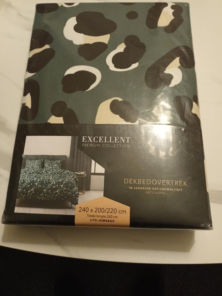 Dekbedovertrek Excellent Premium Collection Panterprint, Dekbedovertrek, Ophalen of Verzenden, Groen, Nieuw