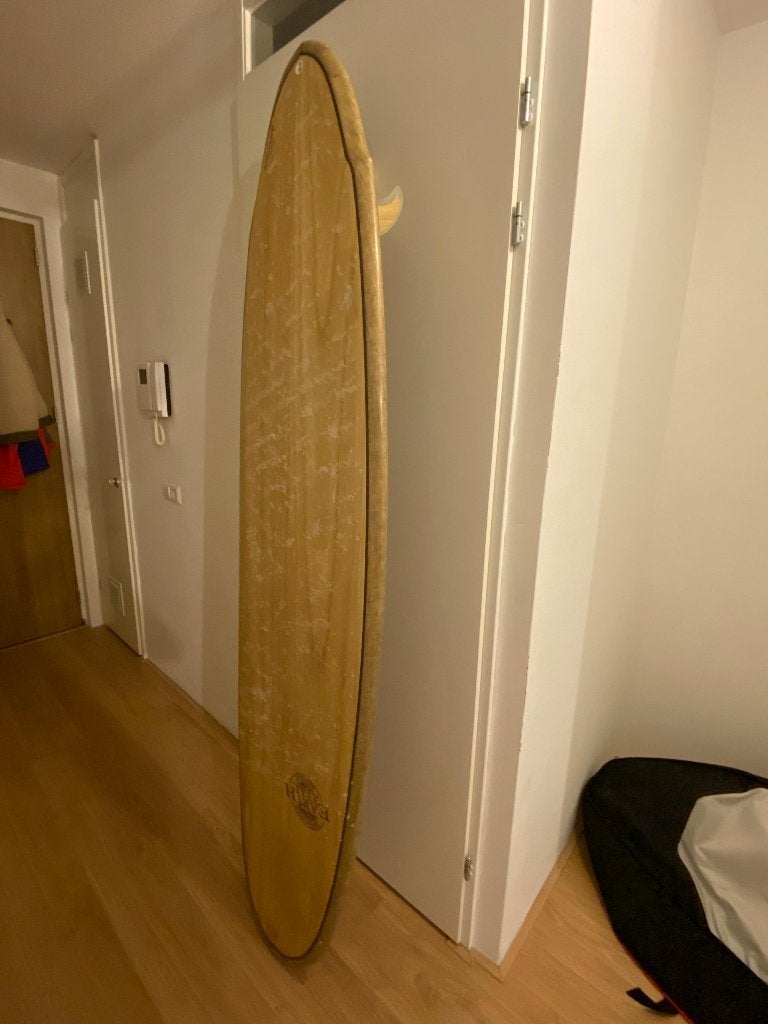 surfboard + Ripcurl bag + leash + wax set - wave surfing, Ophalen, Zo goed als nieuw, Longboard, Met koord