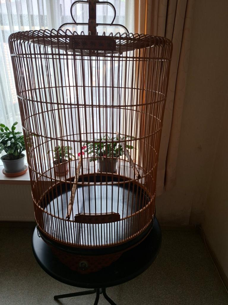 Te koop schamalijster kooi, Dieren en Toebehoren, Ophalen of Verzenden, Zo goed als nieuw, Metaal, Vogelkooi