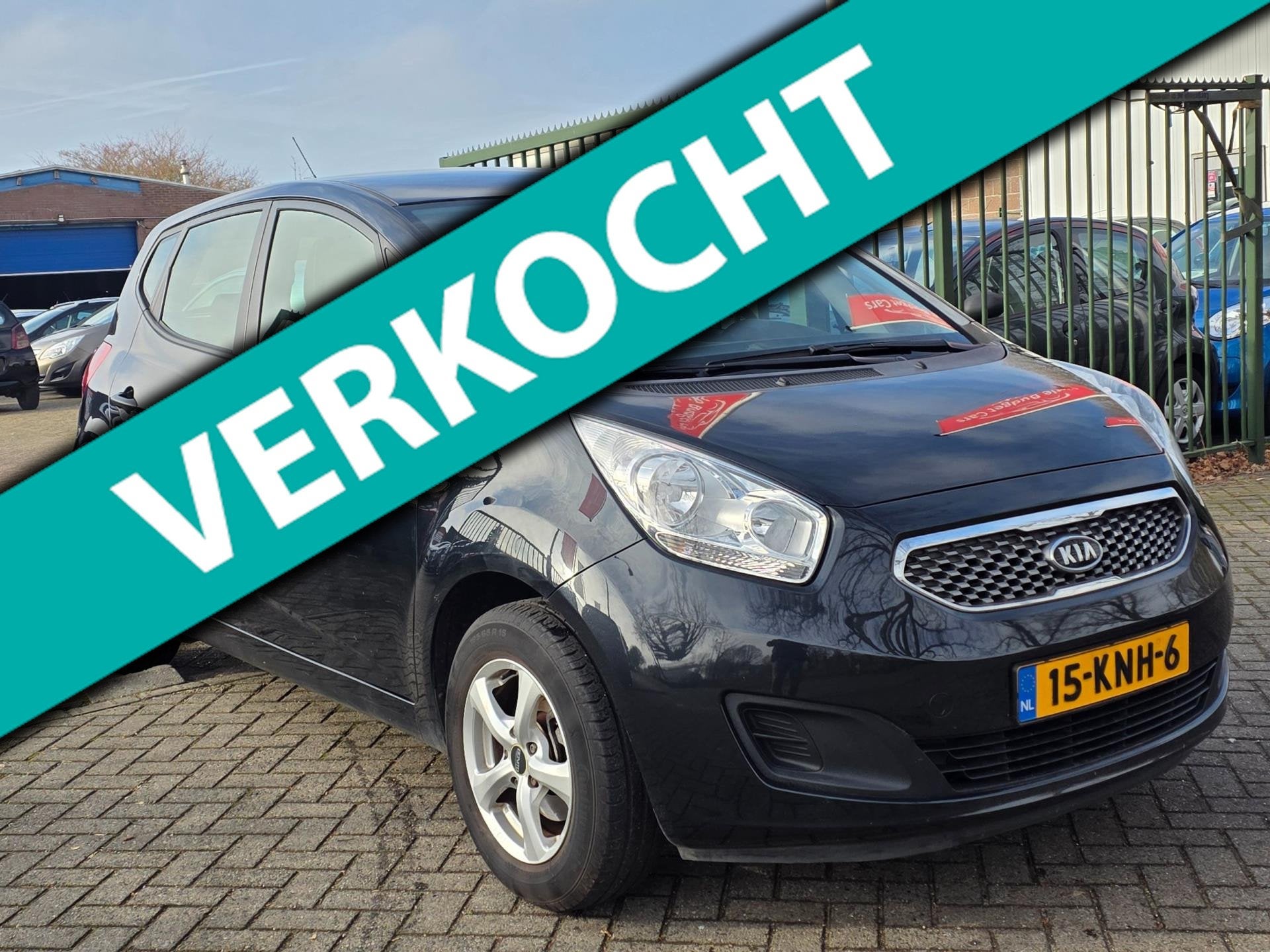 Kia Venga 1.4 CVVT X-tra 1e eigenaar uniek km org nl auto cr, Auto's, Euro 5, Gebruikt, Zwart, Origineel Nederlands