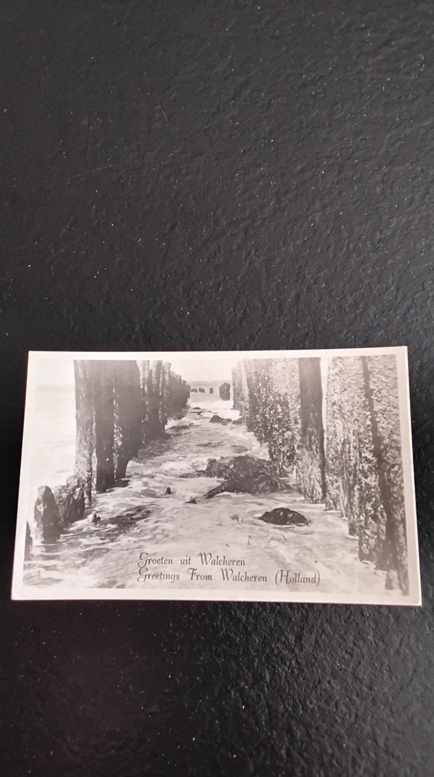 Ansichtkaart Groeten uit Walcheren (Holland) - Strandpalen, Ophalen of Verzenden, 1940 tot 1960, Gelopen, Zeeland