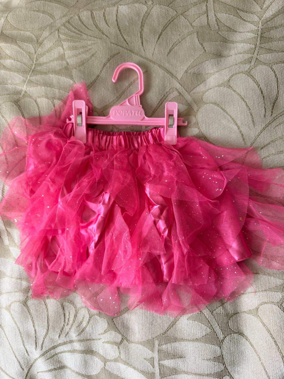 Roze Tule Rokje met Glitters - POPATU, Ophalen of Verzenden, Zo goed als nieuw, Meisje