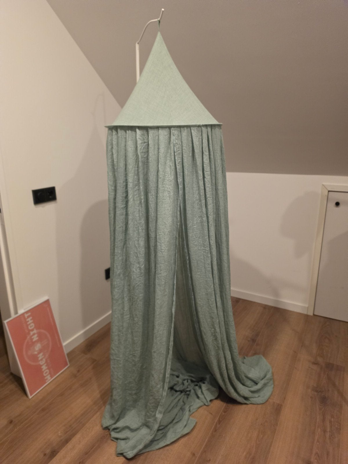 Mintgroene klamboe voor baby- of kinderkamer incl standaard, Kinderen en Baby's, Ophalen, Zo goed als nieuw, Ophangbaar, Klamboe