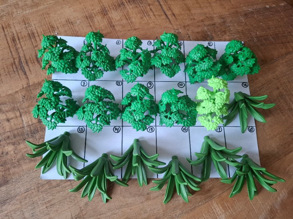 Playmobil 7 groene boom plant onderdelen per vakje 0.50 euro, Kinderen en Baby's, Ophalen of Verzenden, Gebruikt