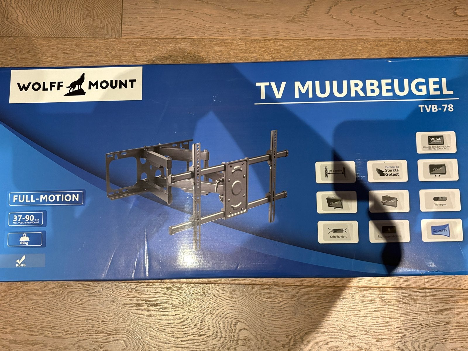 Wolff Mount TV Muurbeugel TVB-78 Full-Motion 37-90 inch, Audio, Tv en Foto, Televisie-accessoires, Ophalen, Nieuw