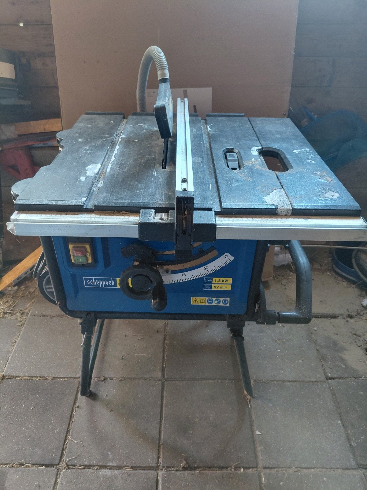 Zaagtafel Scheppach weinig gebruikt, Doe-het-zelf en Verbouw, Ophalen, 1200 watt of meer, Cirkelzaag, 70 mm of meer