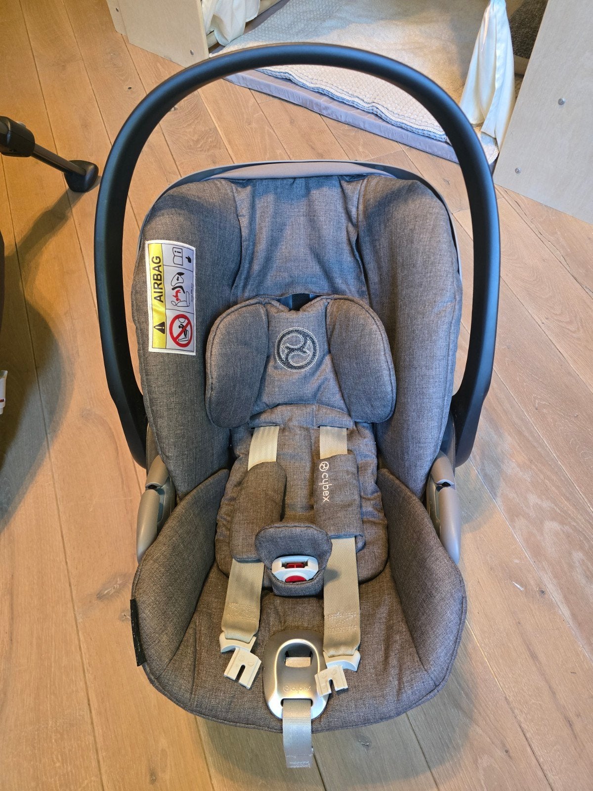 Cybex Cloud Z i-Size Platinum Soho Grey met Base Z, Zo goed als nieuw, Isofix, 0 t/m 13 kg, Ophalen