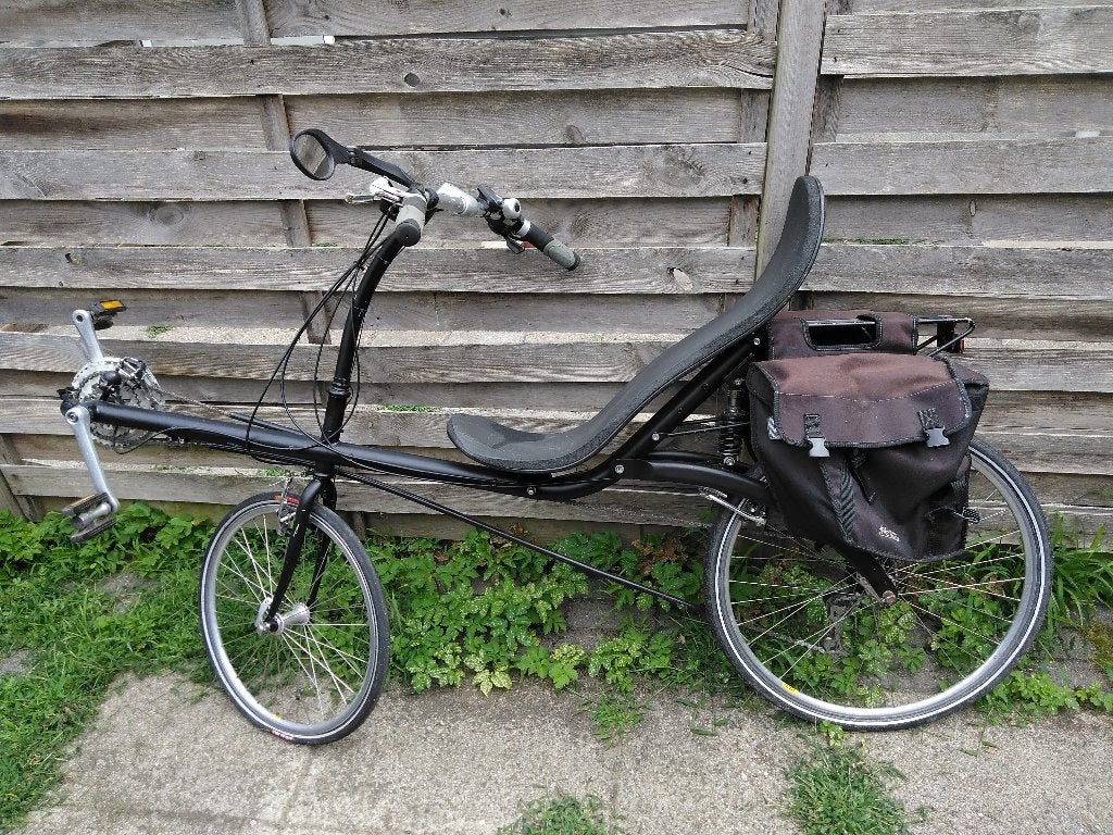 Ligfiets voor weinig, wegens niet gebruikt worden, Ophalen, Gebruikt, Velgrem, Bovenstuur