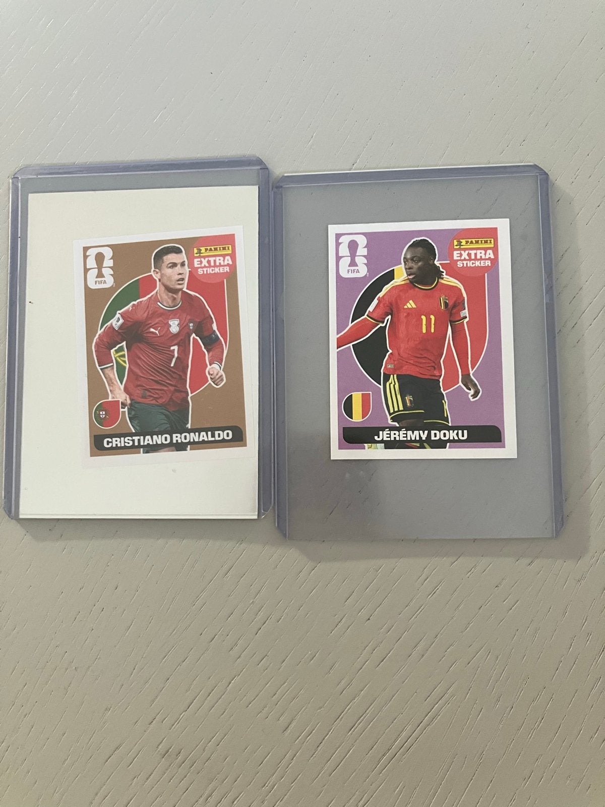 Panini FIFA World Cup 2026 Extra Stickers Ronaldo & Doku, Ophalen of Verzenden, Nieuw, Meerdere stickers