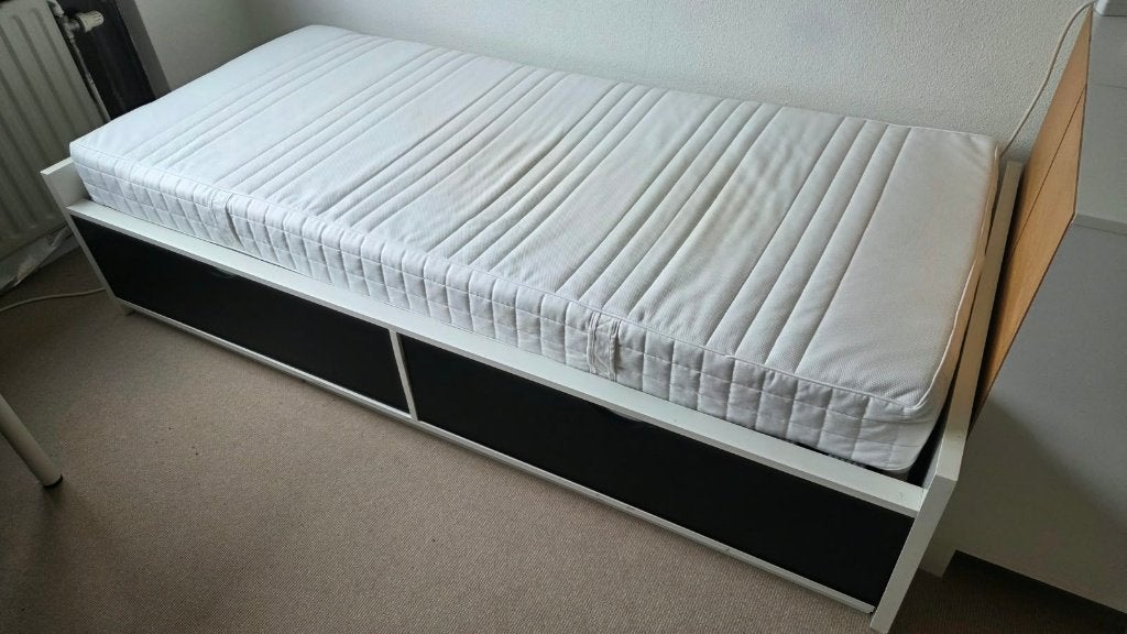 IKEA FLAXA (éénpersoonsbed, 90x200 cm) (zonder matras), Ophalen, Gebruikt, 90 cm, Eenpersoons