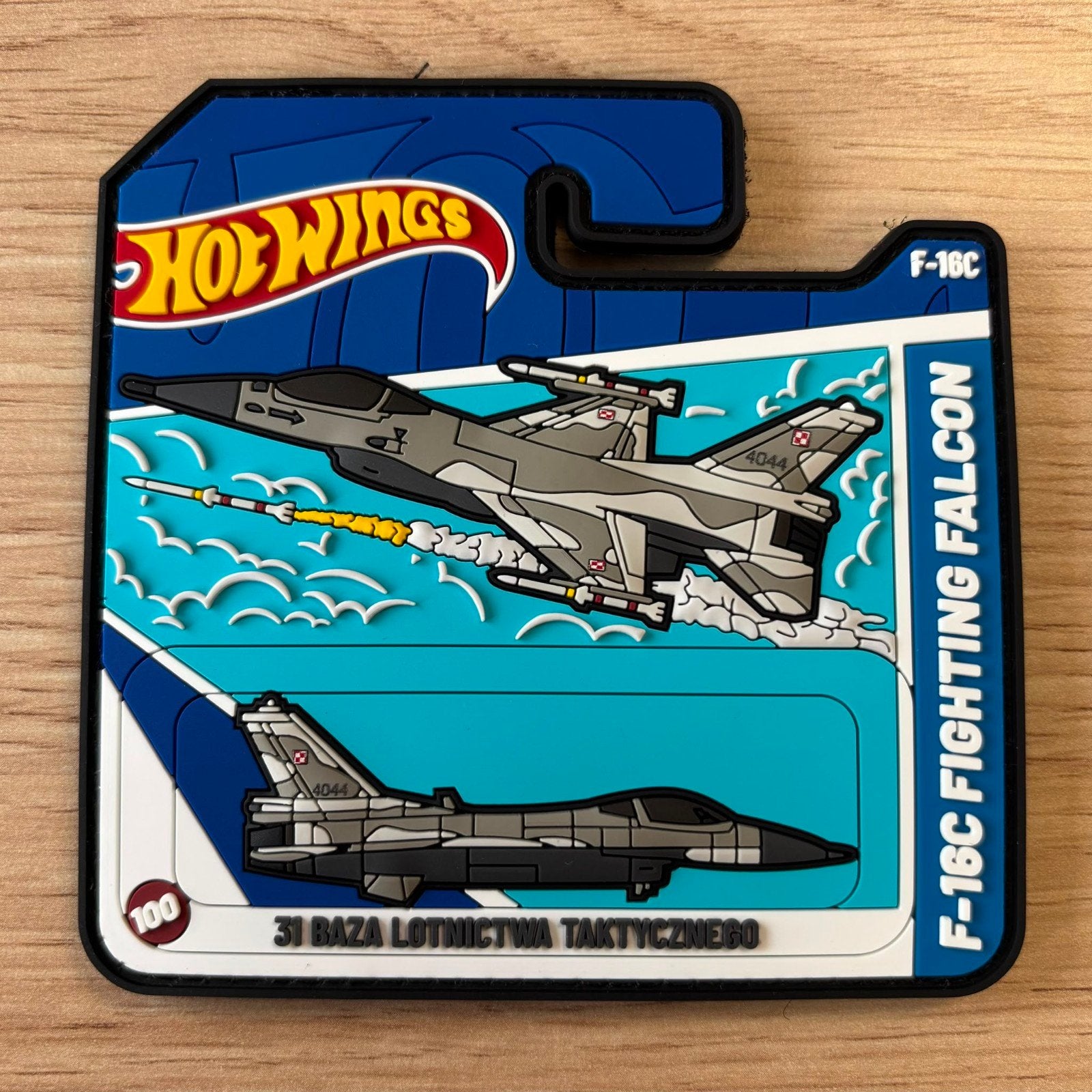 Polish Air Force F-16 Hot Wings Patch, Verzamelen, Verzenden, Luchtmacht, Overige gebieden, Embleem of Badge