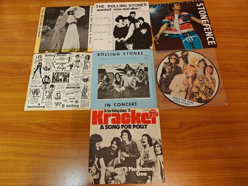 Zeldzame set rolling Stones bootleg singles, Ophalen, Zo goed als nieuw, Overige formaten, Poprock