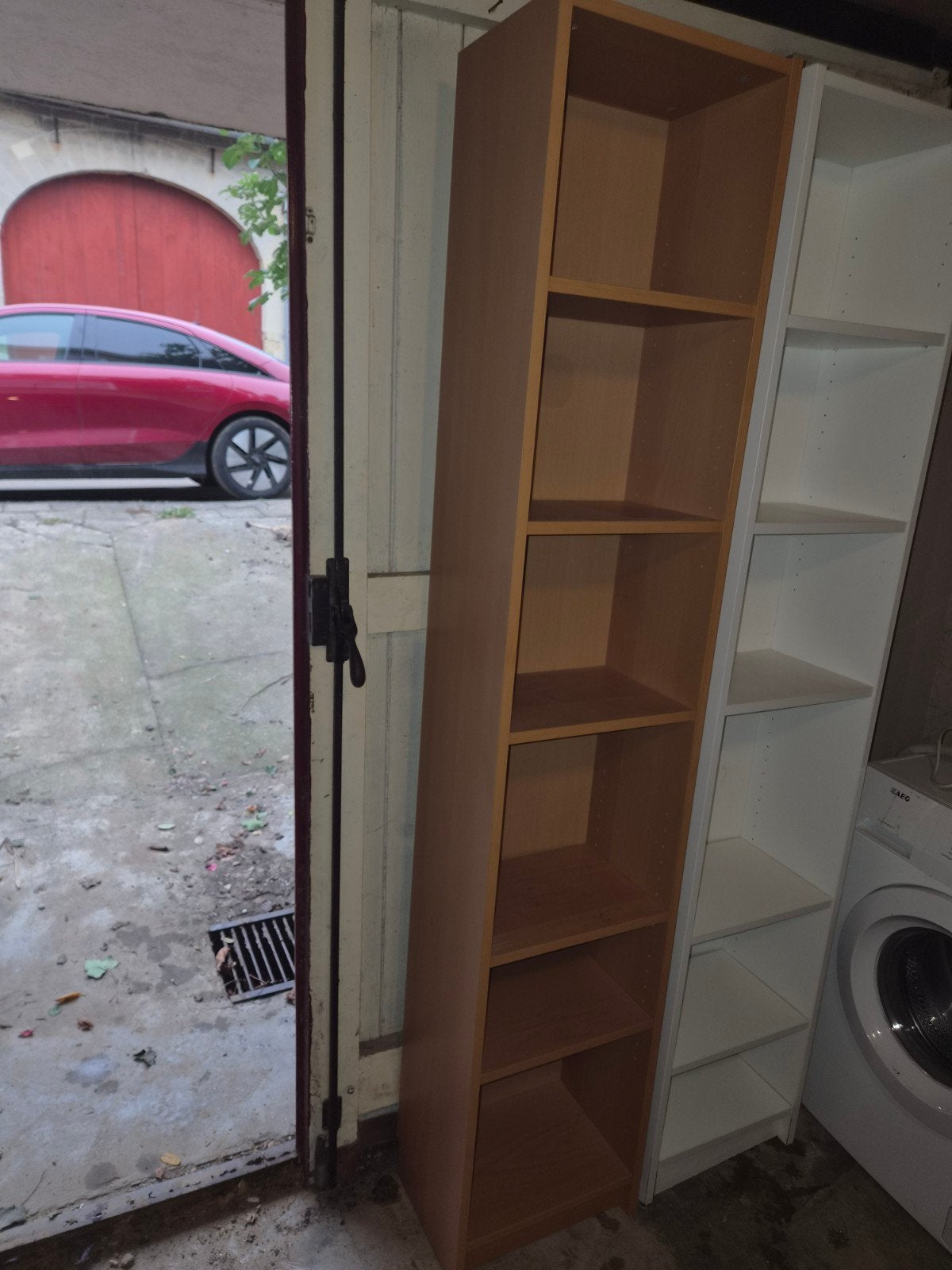 IKEA Billy kasten (houtkleur en wit), Met plank(en), Minder dan 50 cm, Gebruikt, Ophalen of Verzenden