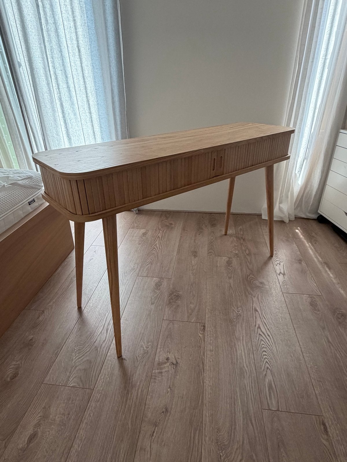 Zuiver Barbier side desk Houten wandtafel, Huis en Inrichting, Ophalen, Minder dan 50 cm, 100 tot 150 cm, Zo goed als nieuw