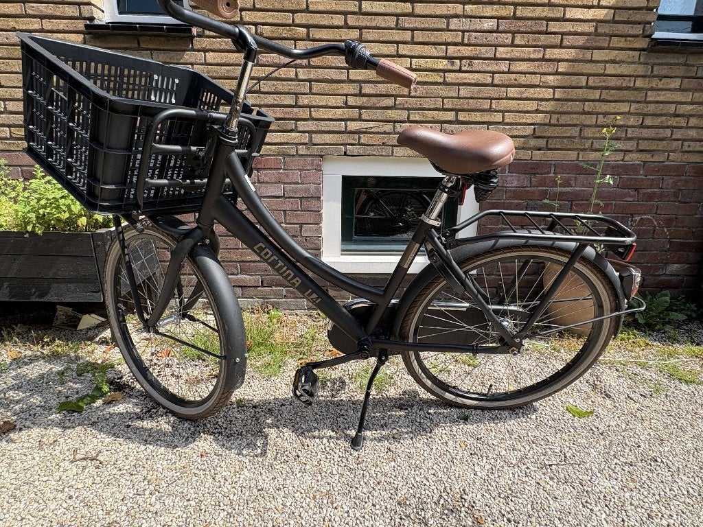 Cortina meisjesfiets, Ophalen, Terugtraprem, 24 inch, Versnellingen