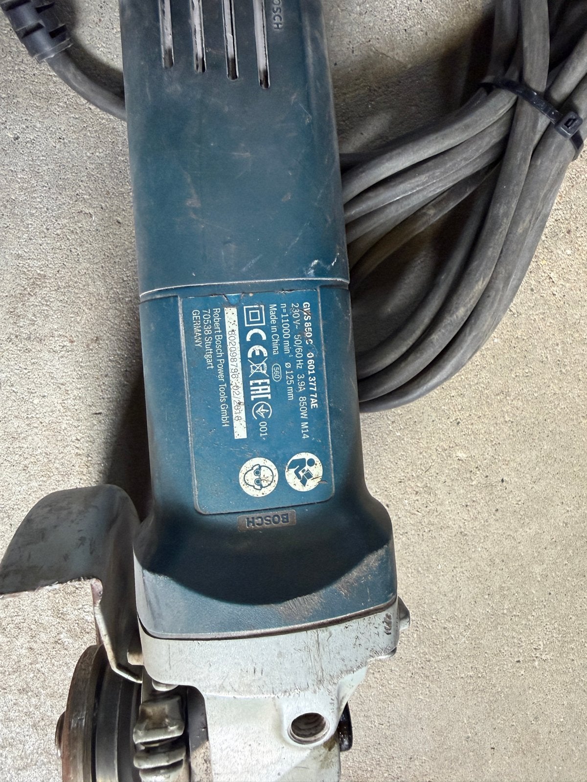 Bosch GWIS 850C Professional haakse slijpmachine, Ophalen, Gebruikt, 700 tot 1000 watt, Haakse handslijpmachine