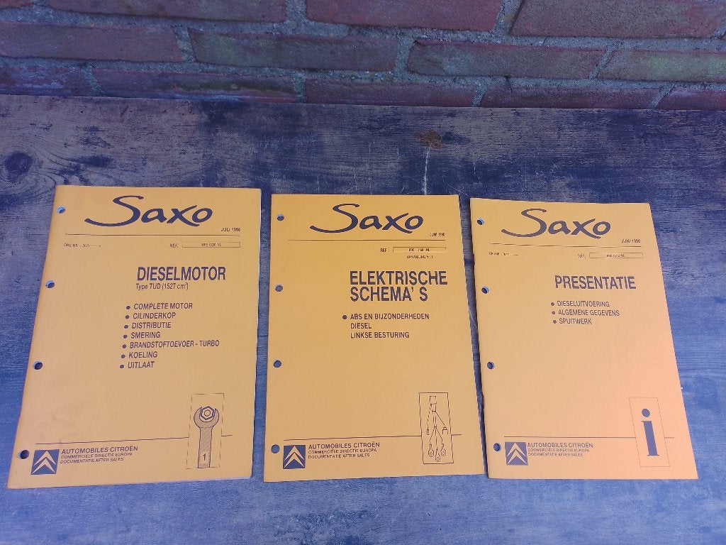 Set Citroen Saxo dealer werkplaatsboek TUD 5 diesel motor, Verzenden, Zo goed als nieuw, Citroën