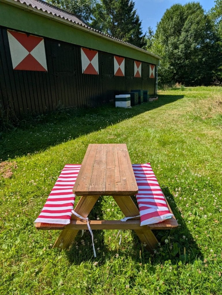 Kinder picknicktafel, Gebruikt, Rechthoekig, Hout, Ophalen