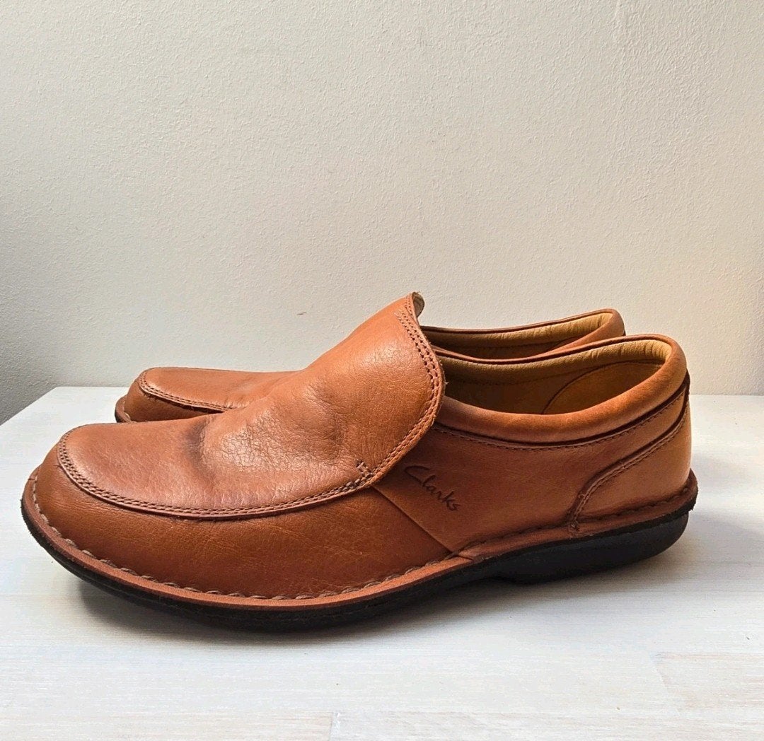 Clarks loafers instappers extra wijd (H) maat 44 leer bruin, Loafers, Bruin, Clarks, Ophalen of Verzenden