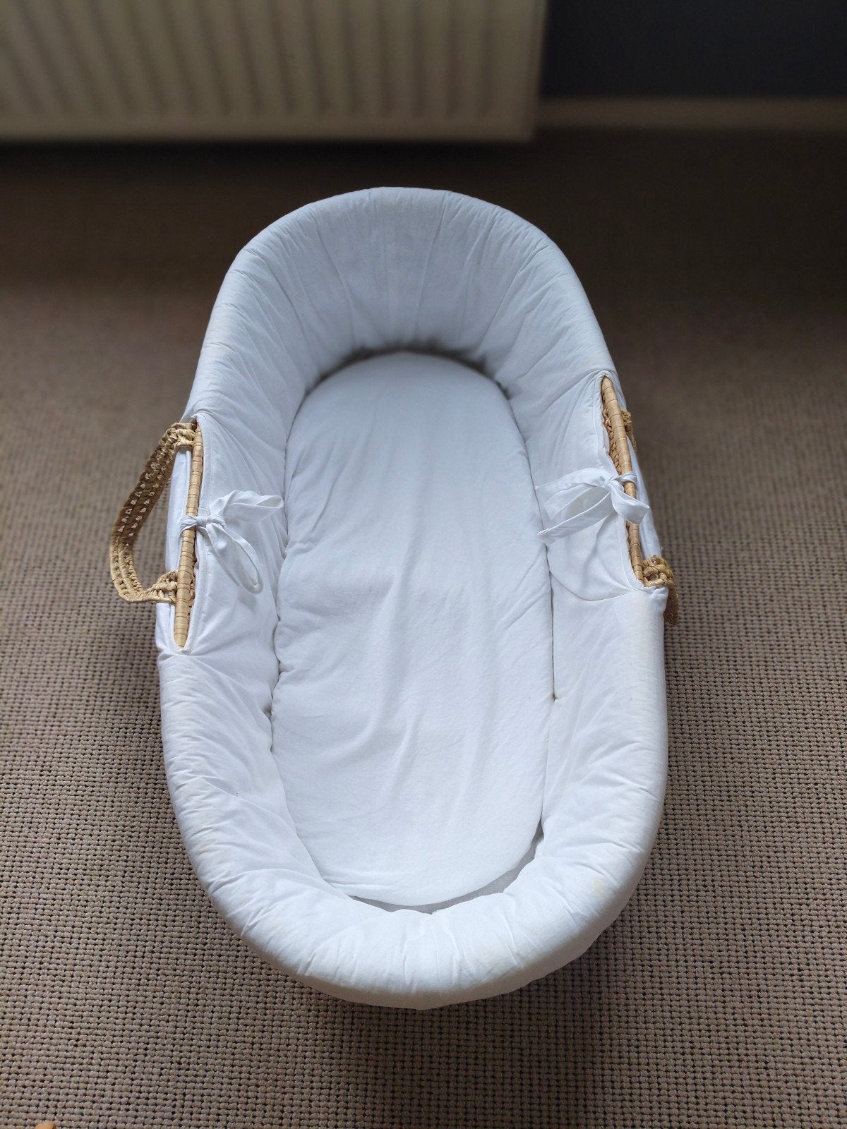 Rieten Mozes wiegje, Kinderen en Baby's, Babywiegjes en Ledikanten, Ophalen, Gebruikt, Wieg
