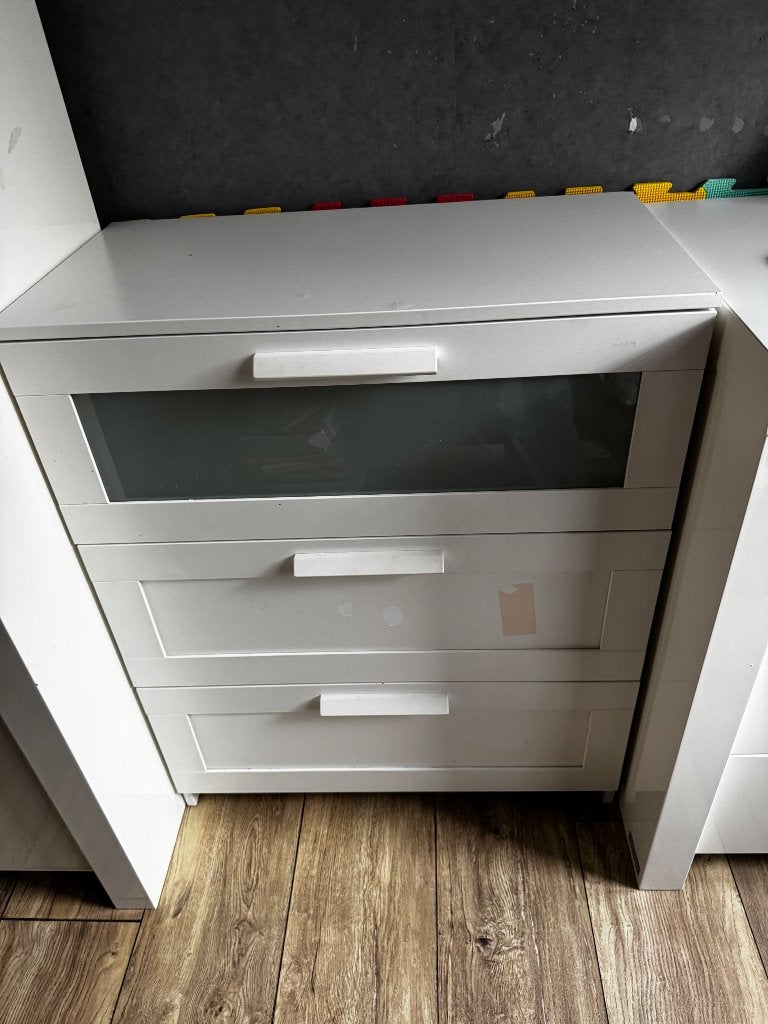 Witte IKEA Brimnes ladekast (3 lades) - Goede staat, Ophalen, 50 tot 100 cm, Zo goed als nieuw, 3 of 4 laden