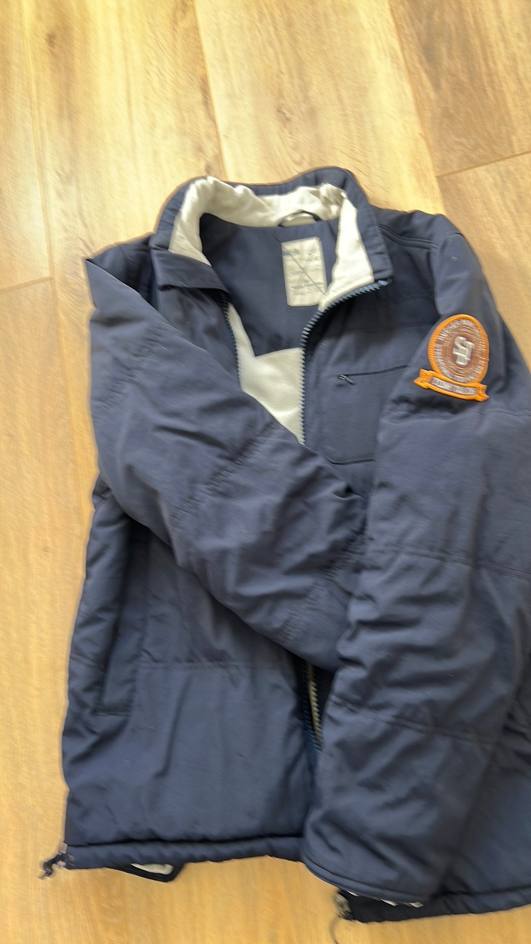 Heren winterjas, Kleding | Heren, Ophalen of Verzenden, Zo goed als nieuw, Maat 48/50 (M), Blauw