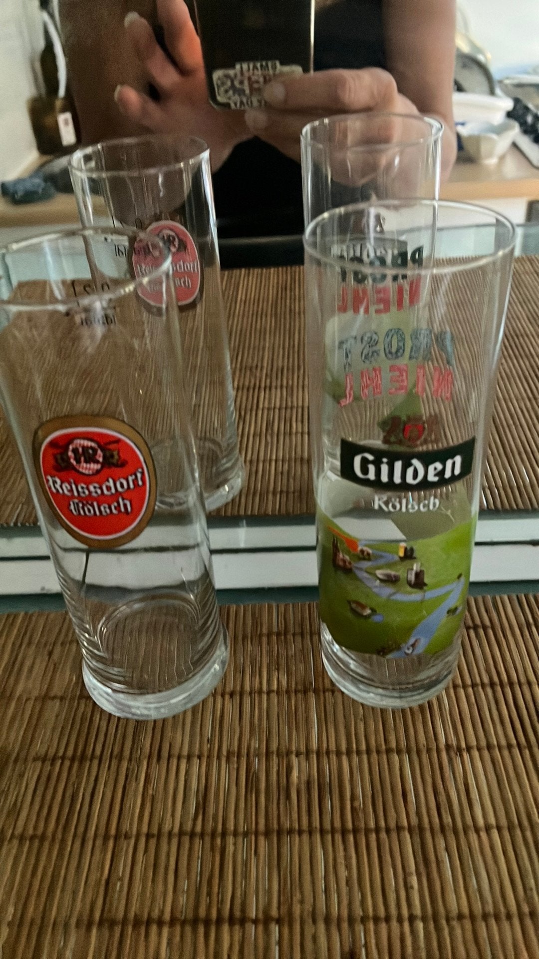 2 duitse bier fluitjes glaasjes, Ophalen of Verzenden, Zo goed als nieuw