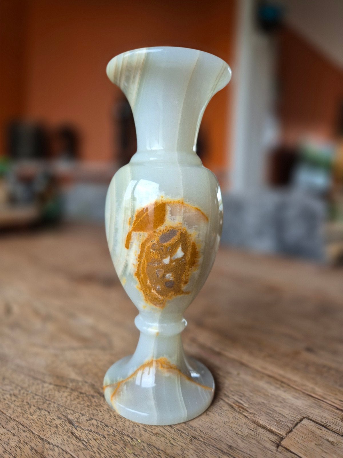 onyx vaas 20 cm, Antiek en Kunst, Antiek | Vazen, Ophalen of Verzenden