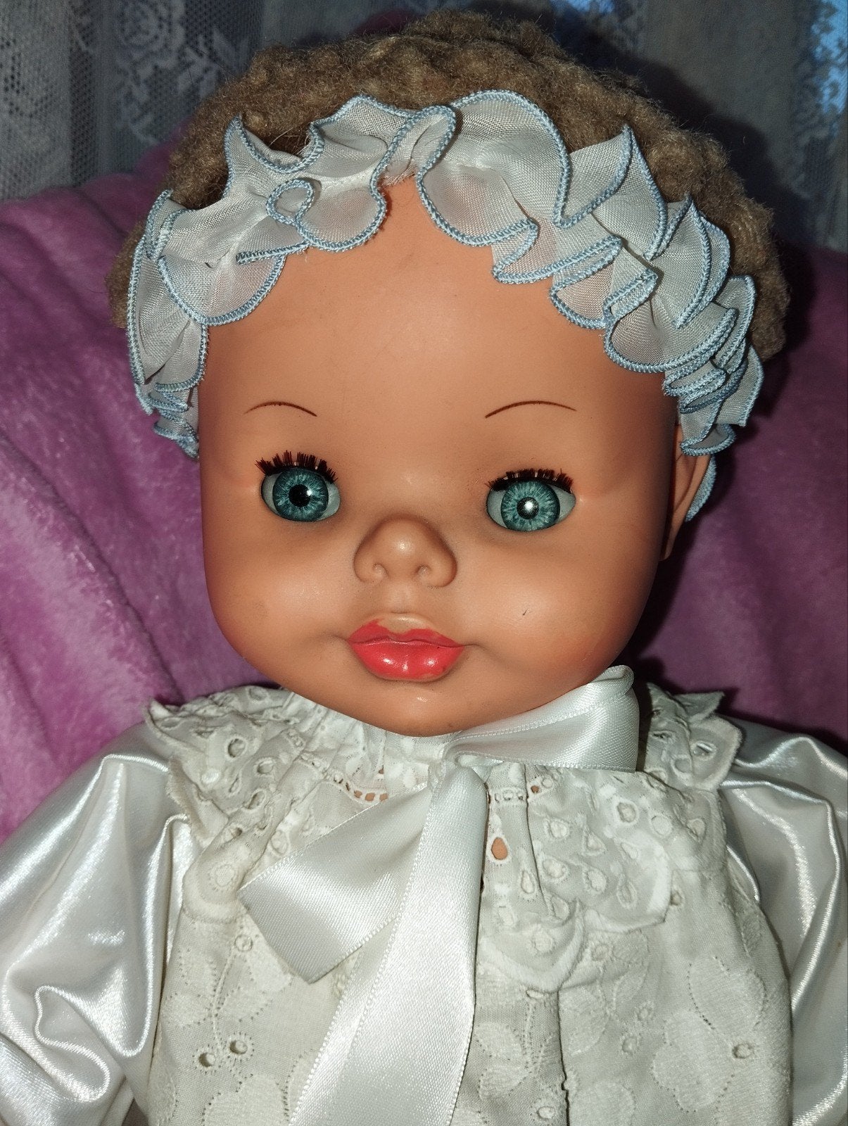 Vintage Furga pop - 55 cm met slaapogen, Verzamelen, Ophalen of Verzenden, Zo goed als nieuw, Pop