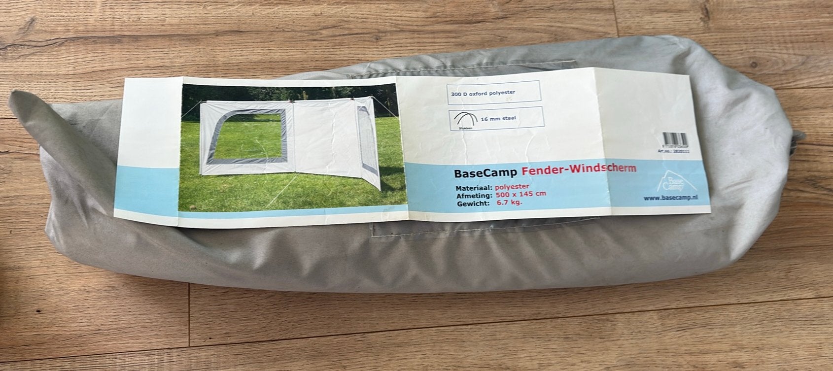 Nieuwe BaseCamp windscherm 500x145 cm, Caravans en Kamperen, Ophalen, Nieuw