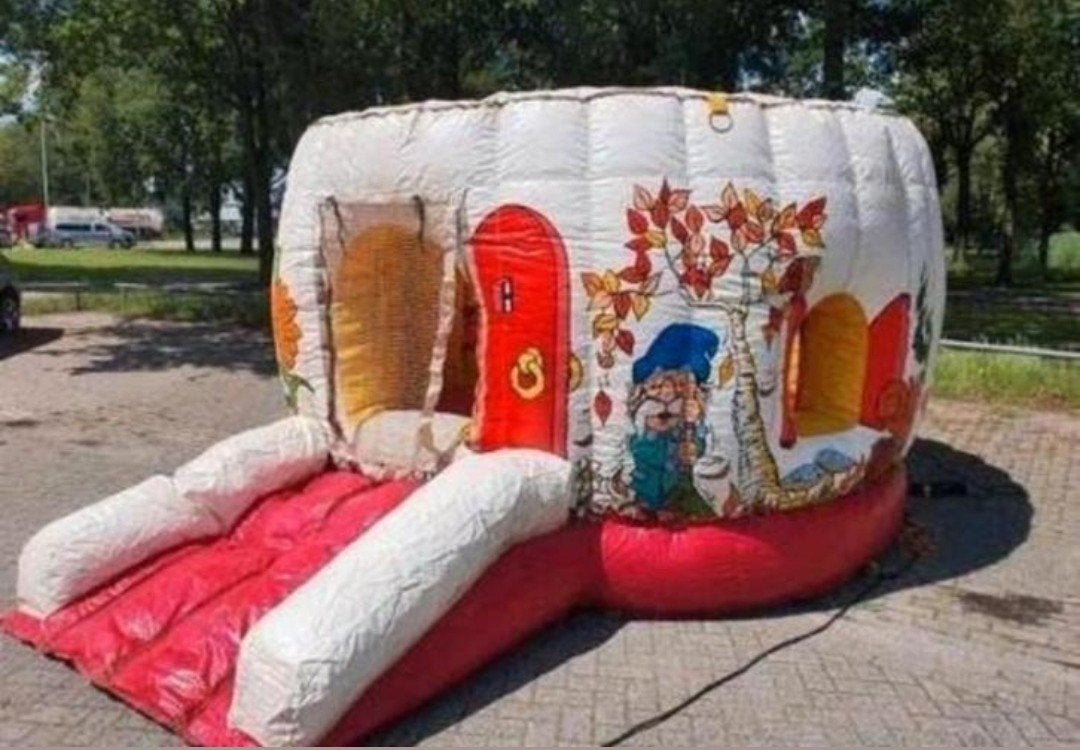 Te koop springkussen kabouter zonder blower 3 meter doorsnee, Ophalen of Verzenden, Gebruikt