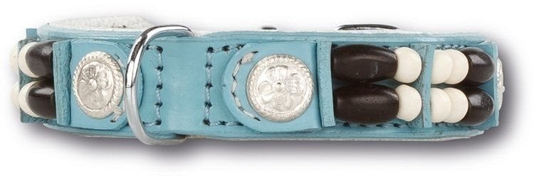 DOXTASY leren honden halsband Baby Blue Eagle 15mm, ., Nieuw, Ophalen of Verzenden, .